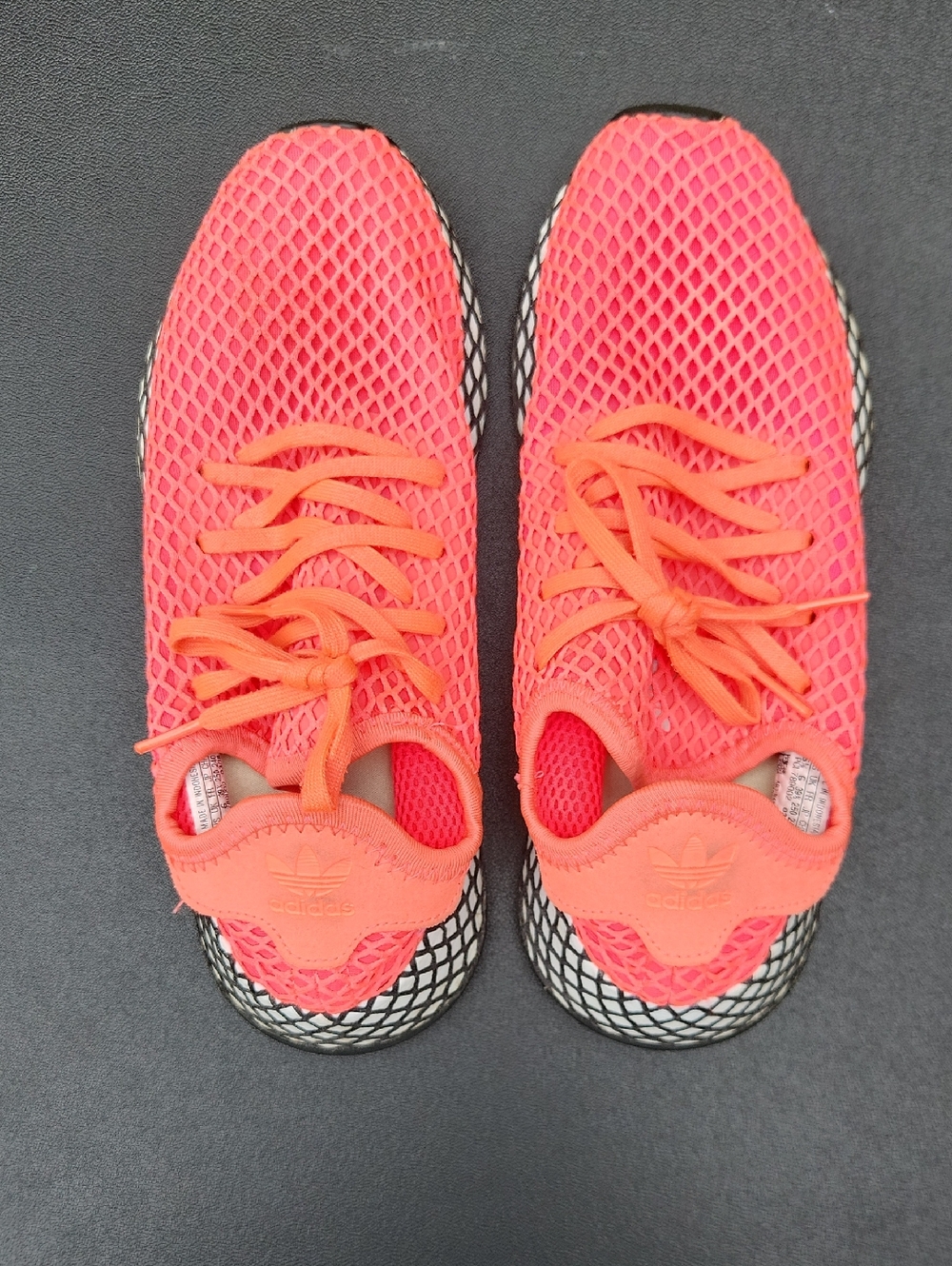 adidas Bright Coral Mesh Running Sneakers